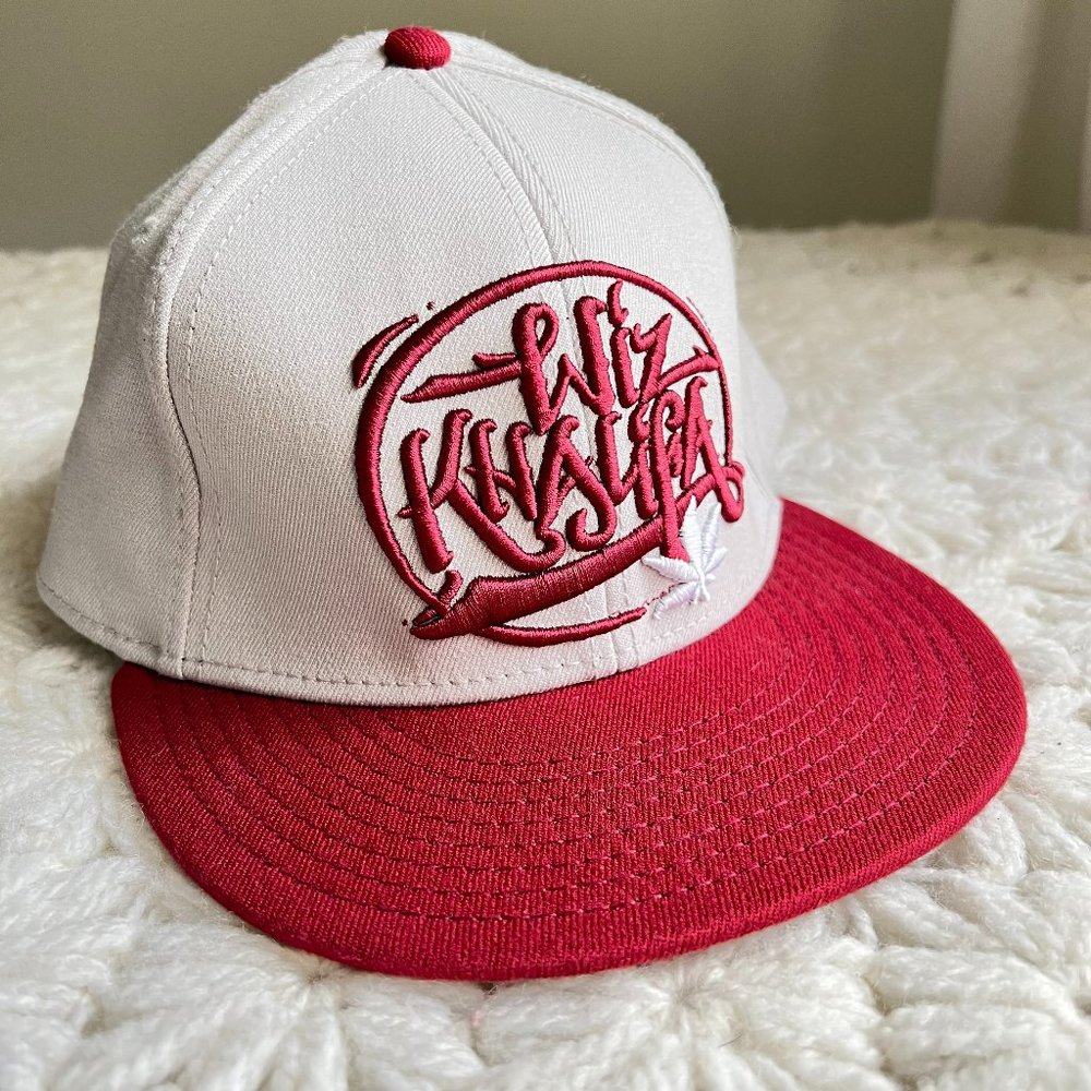 Wiz Khalifa Hat Baseball Cap Hip Hop Rap White & Red